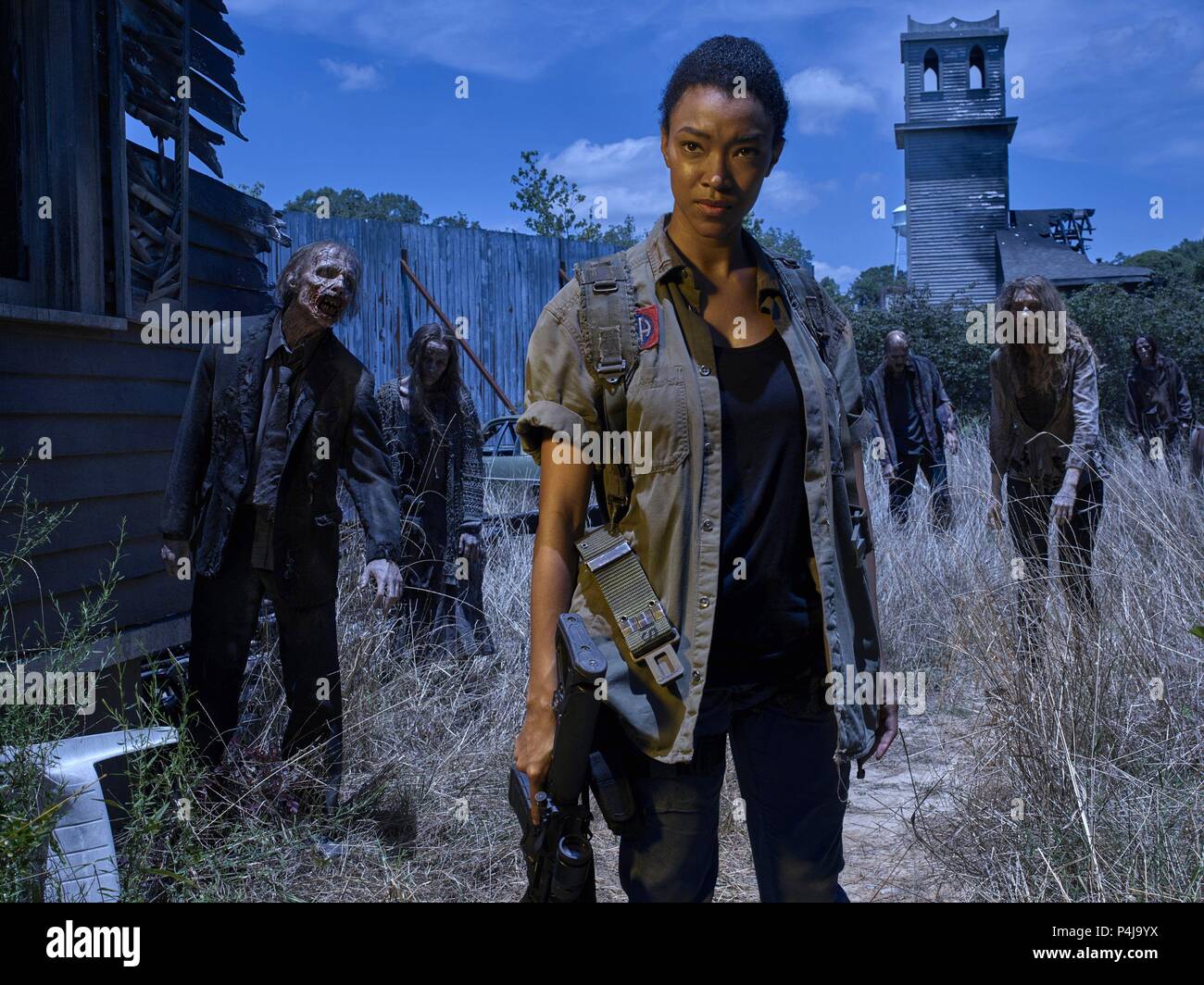 Description : La saison 6. Titre original : The Walking Dead. Titre en anglais : The Walking Dead. Film Réalisateur : Frank Darabont. Année : 2010. Stars : MARTIN SONEQUA-vert. Credit : DARKWOODS PRODUCTIONS / Album Banque D'Images