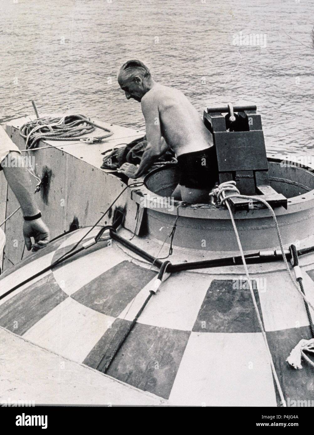 Jacques-Yves Cousteau, oceanógrafo y explorador francés. Banque D'Images