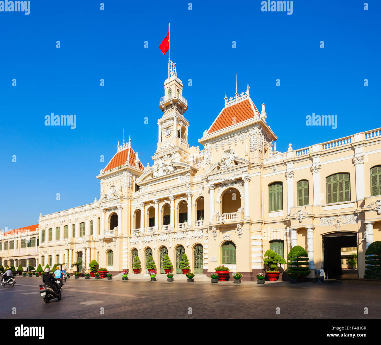 Ho Chi Minh Ville ou Saigon Hôtel de ville ou au siège social du Comité est un bâtiment de style colonial français à Ho Chi Minh, Vietnam Banque D'Images