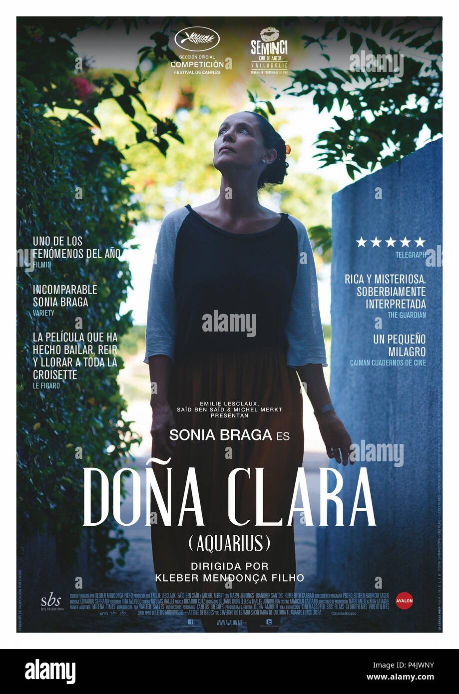 Titre original : Verseau. Titre en anglais : Verseau. Directeur de film : KLEBER MENDONÇA Filho. Année : 2016. Credit : CINEMASCOPIO PRODUÇOES/SBS PROD / Album Banque D'Images