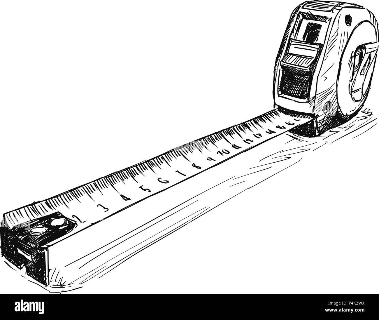 Esquisse vecteur Illustration de ruban à mesurer Illustration de Vecteur