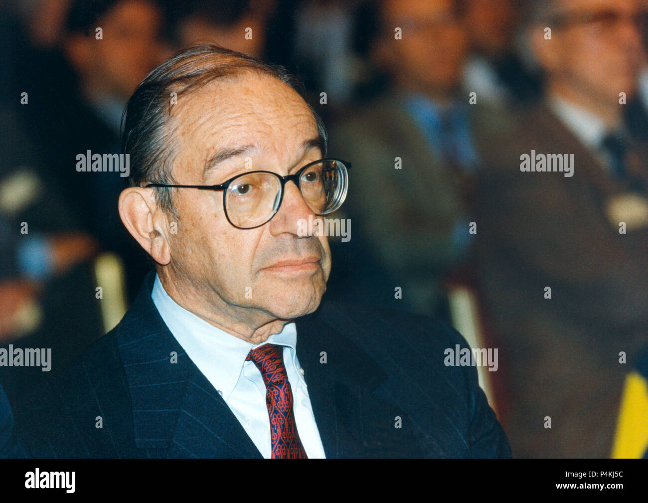 ALAN GREENSPAN 1997 L'économiste et président de la Réserve fédérale des États-Unis Banque D'Images
