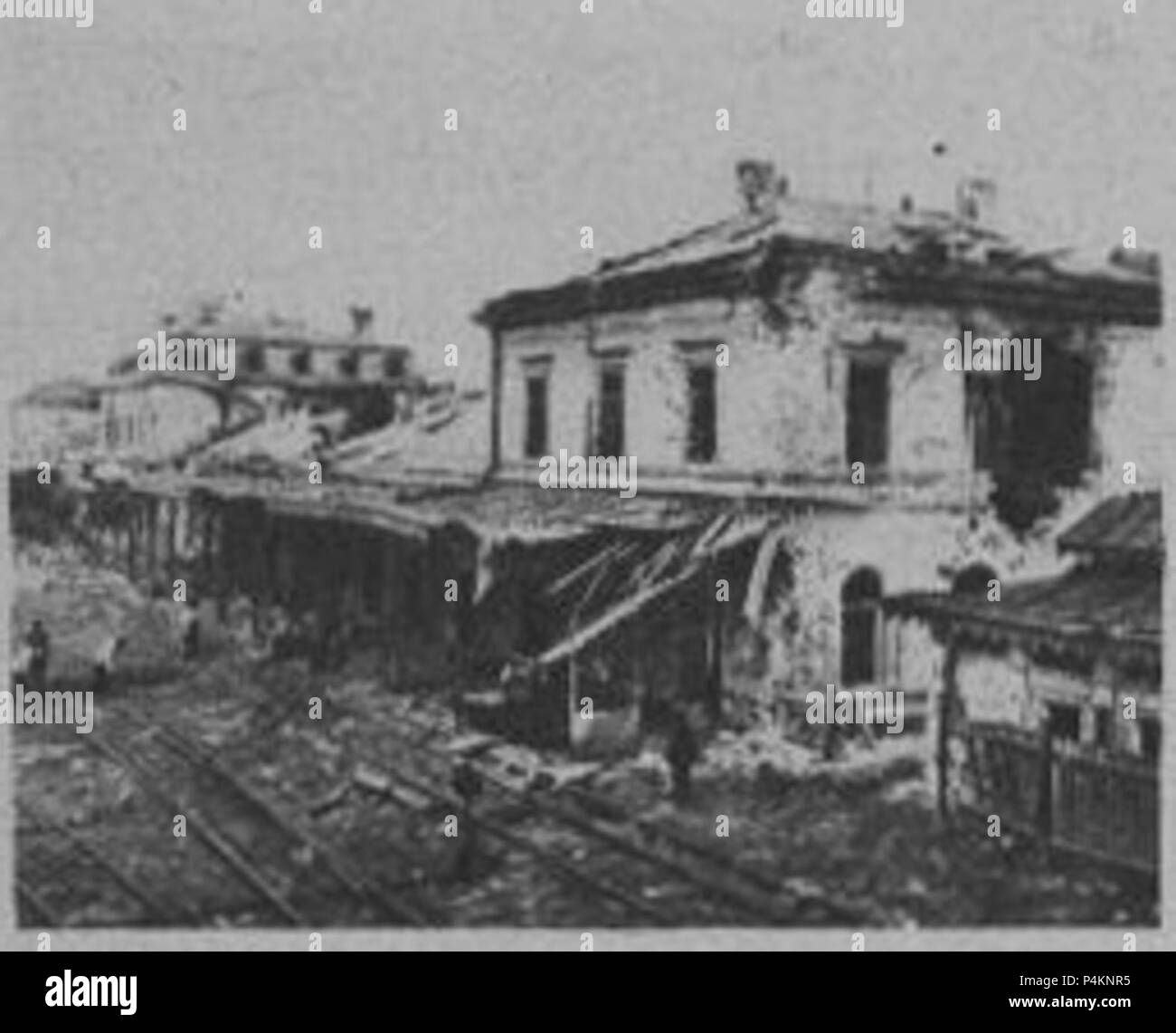 15916 gare de Predeal bombardée. Banque D'Images