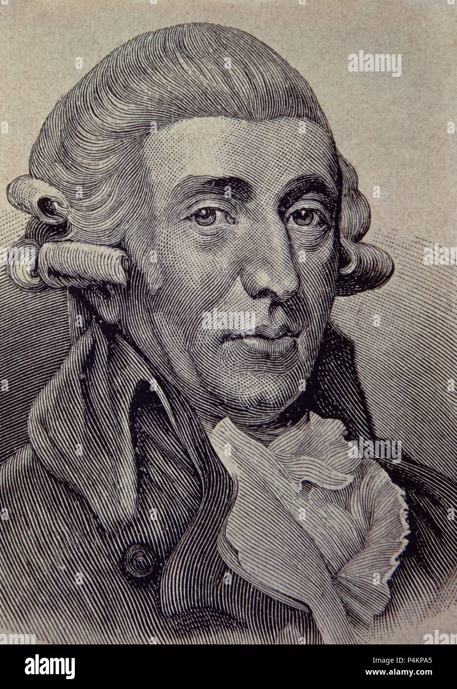 FRANZ JOSEPH HAYDN (1732/1809) - compositeur - CLASICISMO AUSTRIACO. Banque D'Images