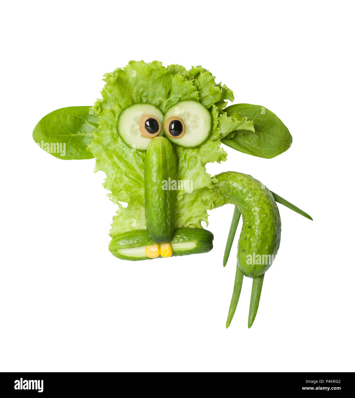Mouton Rigolo A Base De Legumes Verts Photo Stock Alamy