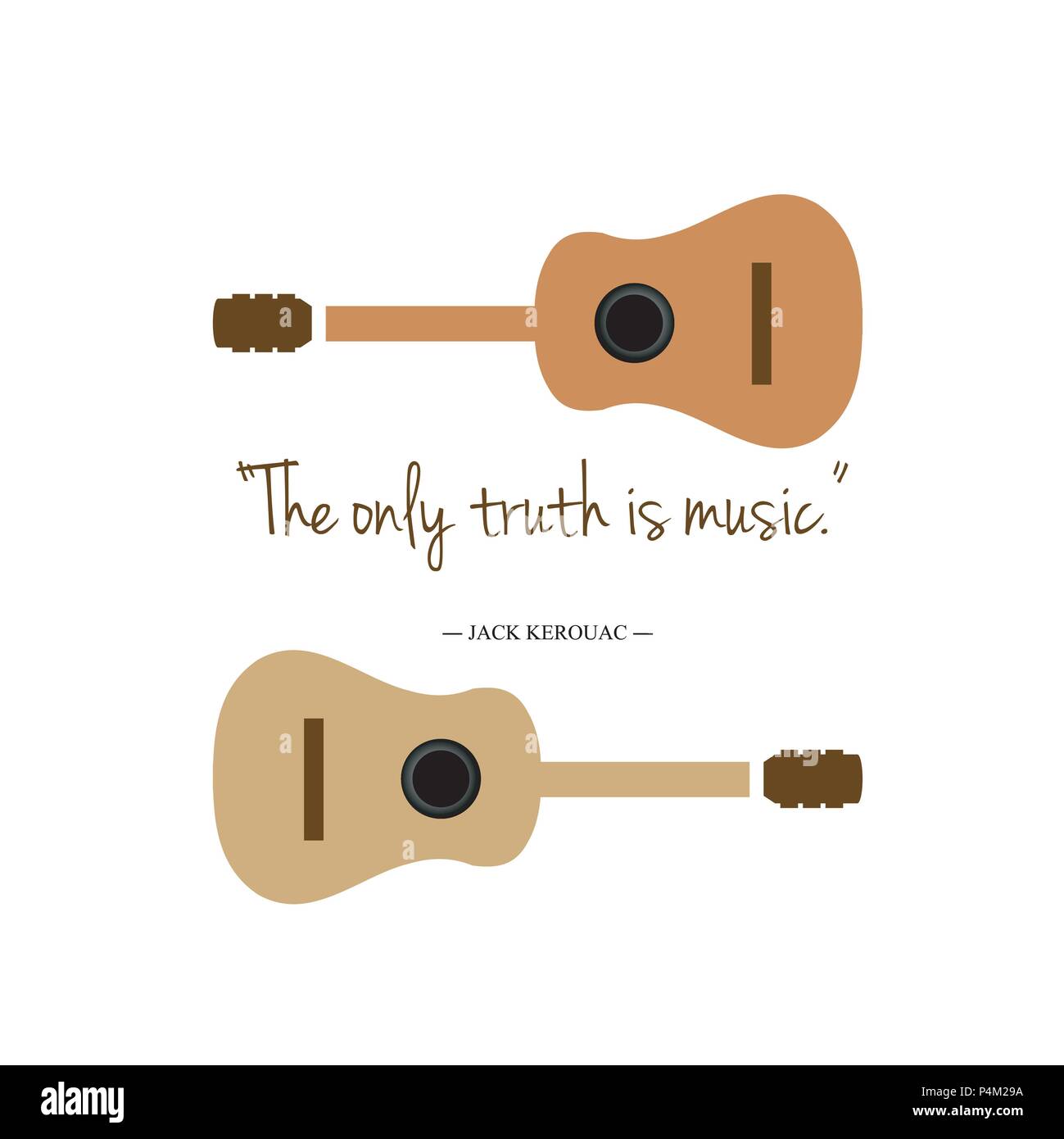 La seule vérité est la musique. Guitare électrique avec une citation  célèbre Image Vectorielle Stock - Alamy