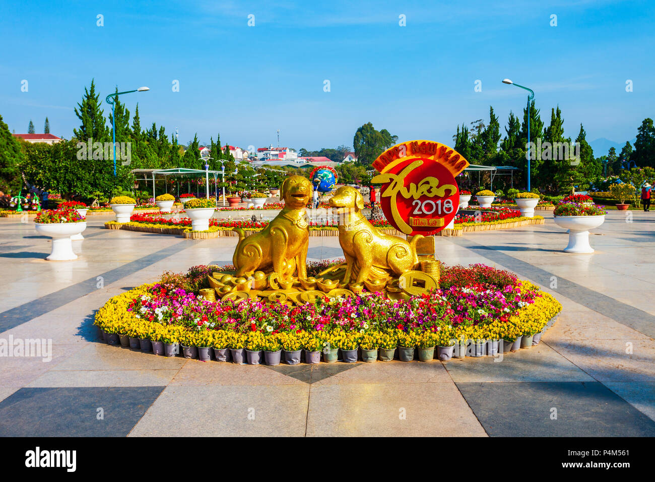 DALAT, VIETNAM - Mars 13, 2018 : Dalat Flower Garden Park à Da Lat ville au Vietnam Banque D'Images