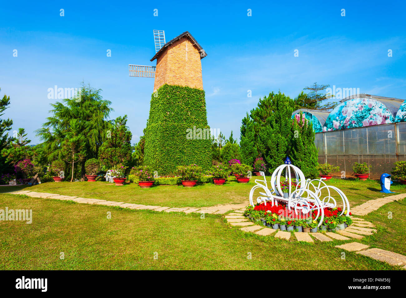 DALAT, VIETNAM - Mars 13, 2018 : Dalat Flower Garden Park à Da Lat ville au Vietnam Banque D'Images