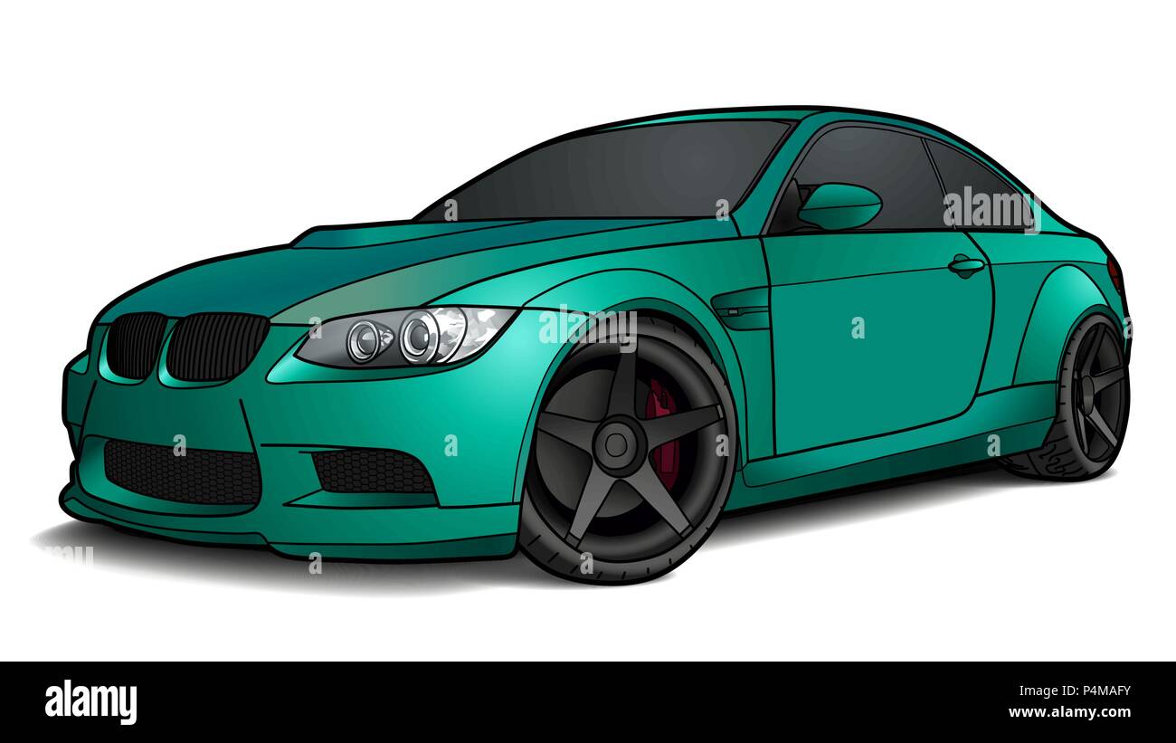 Vecteur détaillée tirage d'une télévision sport car avec trait noir option pour pouvoir personnalisé pour enfants couleur livre de dessin. Illustration de Vecteur