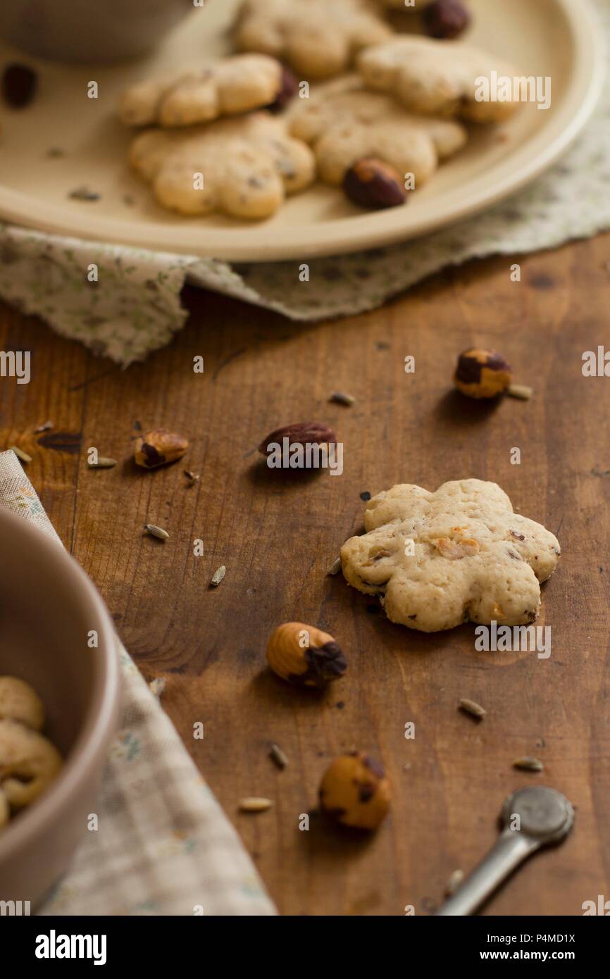 Biscuits aux noisettes Banque D'Images
