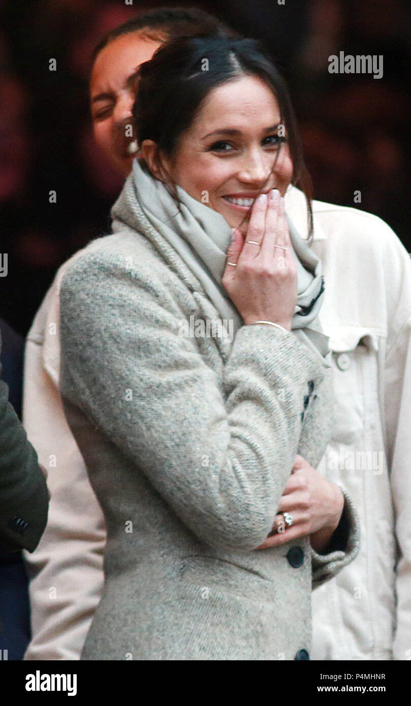 Son Altesse Royale le prince Harry et Meghan Markle visiter radio Reprezent à Brixton 9 Janvier 2018 Banque D'Images