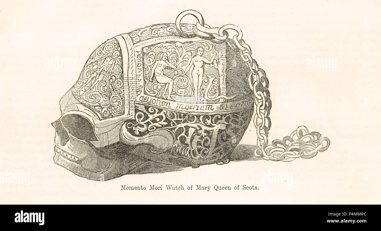 Un Memento mori-Watch, a déclaré avoir été présenté par Marie, Reine des Écossais, à Marie Seton avant son exécution. L'un des quatre agents de bord de Marie, Reine des Écossais, connu sous le nom de quatre Marys Banque D'Images