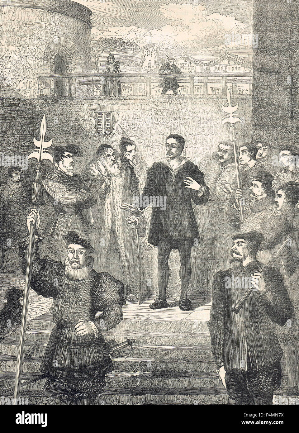 L'exécution de Sir Thomas Wyatt le jeune, 11 avril 1554 Banque D'Images