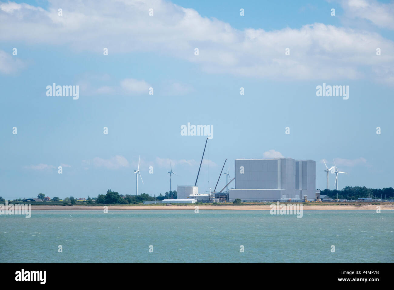 Blackwater, Bradwell, puissance, station, shinglehead point Banque D'Images