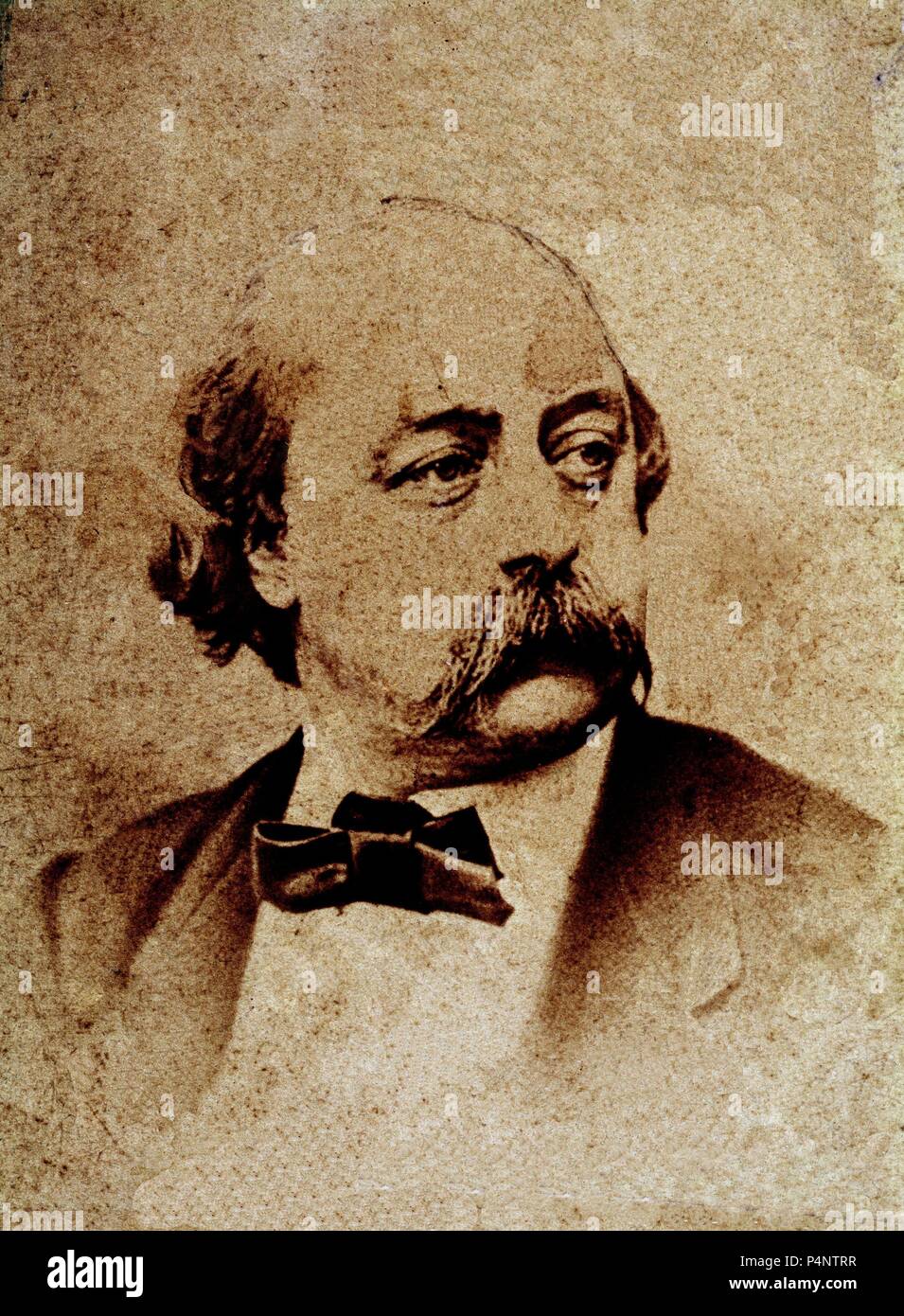 GUSTAVO Flaubert (1821-1880). Lieu : BIBLIOTHÈQUE NATIONALE, FRANCE. Banque D'Images