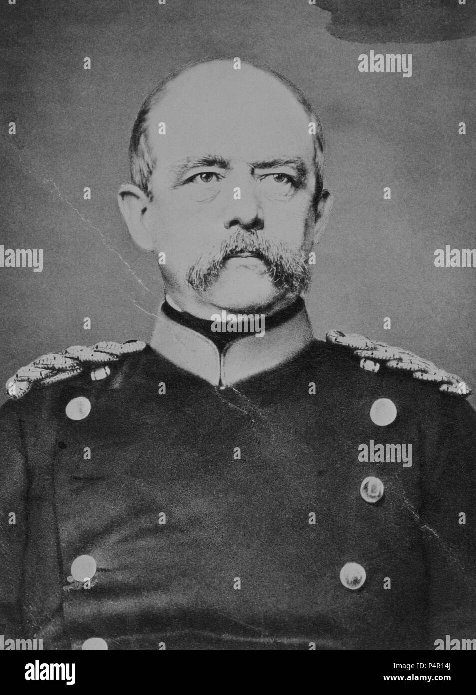 OTTO BISMARCK (1815-1898) PRUSIANO POLITICO Y PRIMER CANCILLER DEL II IMPERIO ALEMAN. Banque D'Images