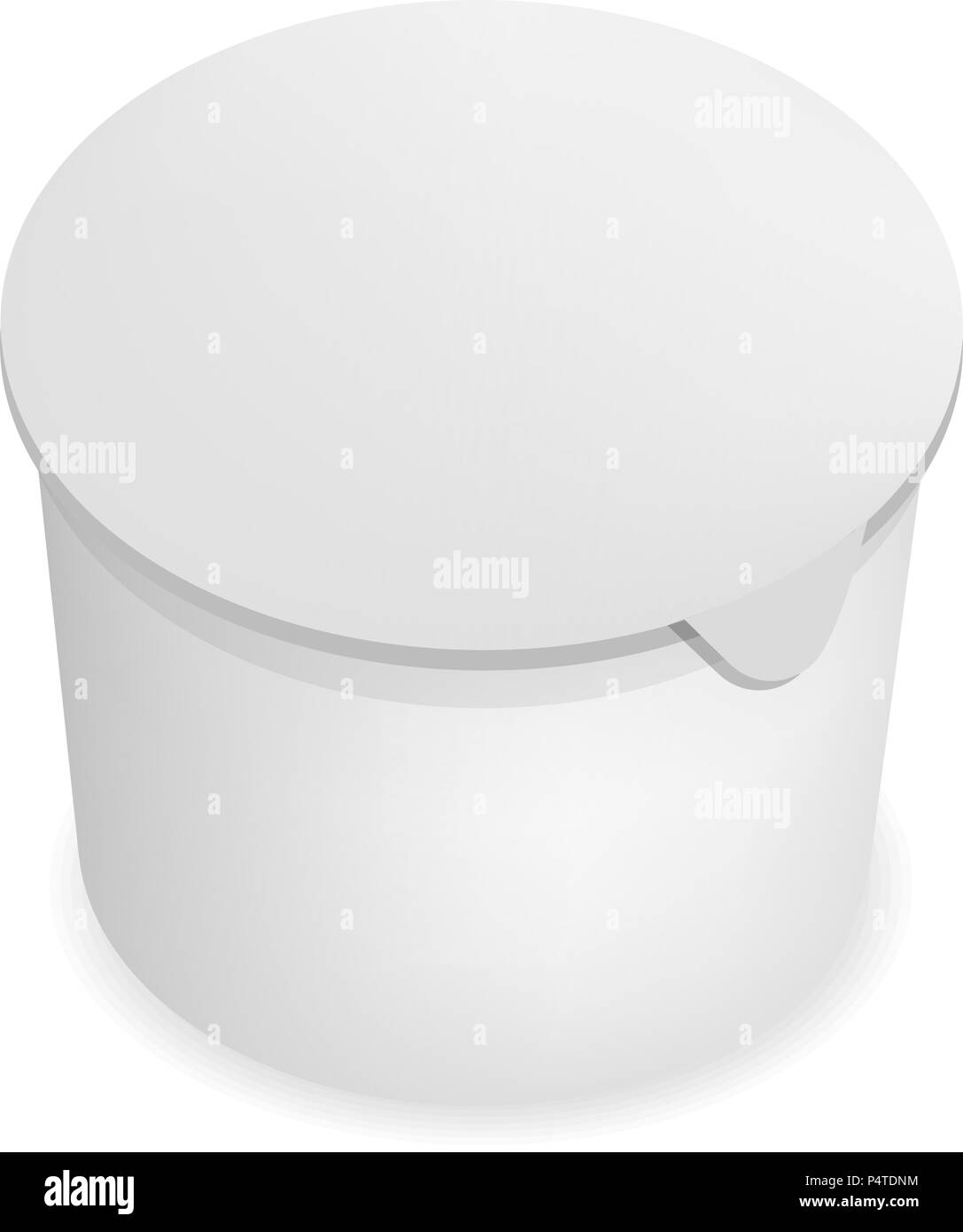 Pot en plastique immersive, style réaliste Illustration de Vecteur
