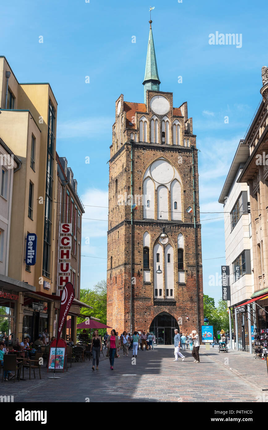 Kröpeliner Tor, porte de ville, Kröpeliner Straße, Rostock, Mecklembourg-Poméranie-Occidentale, Allemagne Banque D'Images