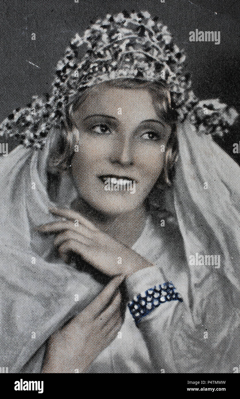 Von Eta Hajdu, actrice, amélioration numérique reproduction d'une image historique Banque D'Images