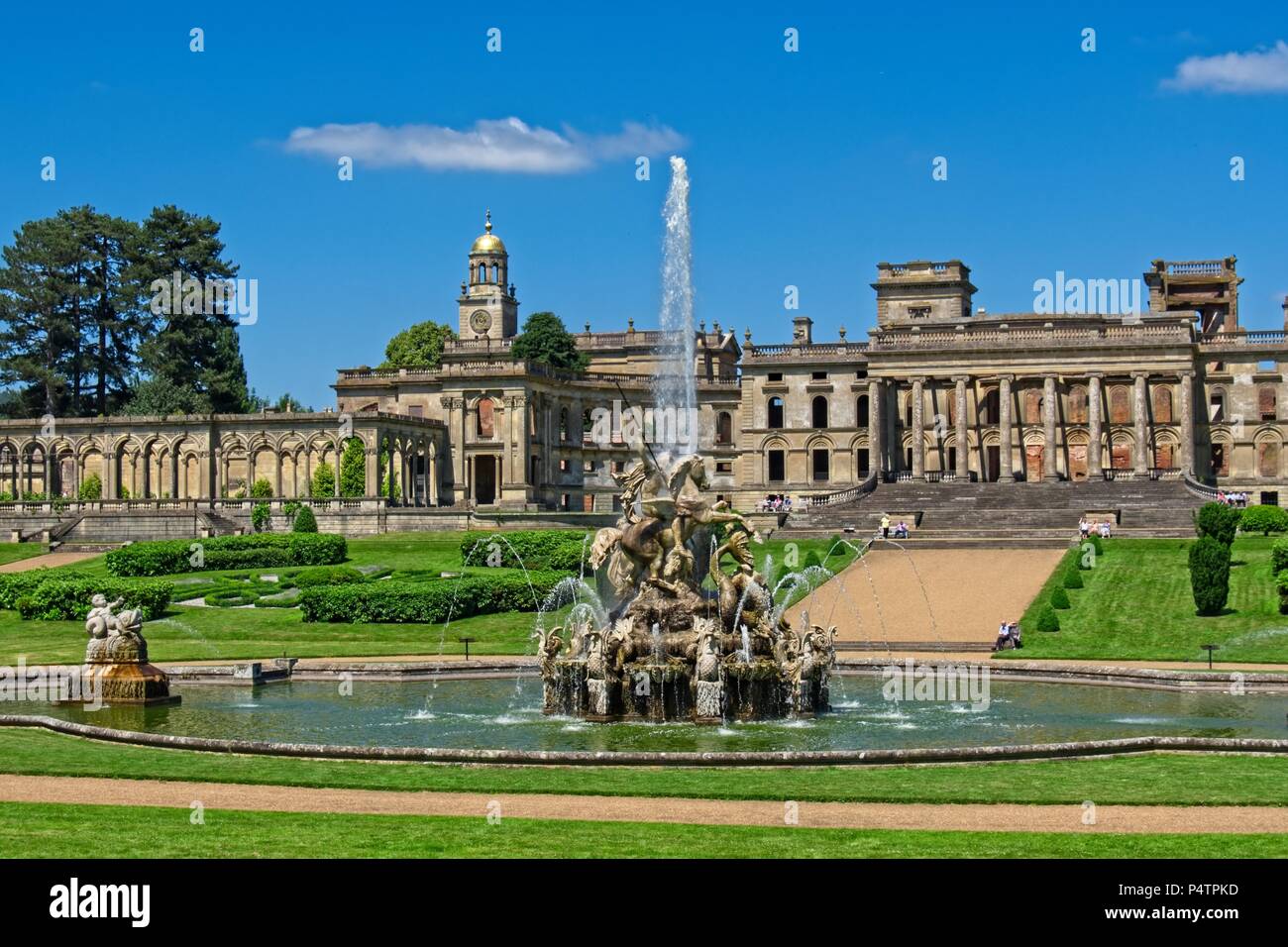 Le Persée et Andromède Fontaine à Cour Witley, Great Witley, Worcestershire Banque D'Images