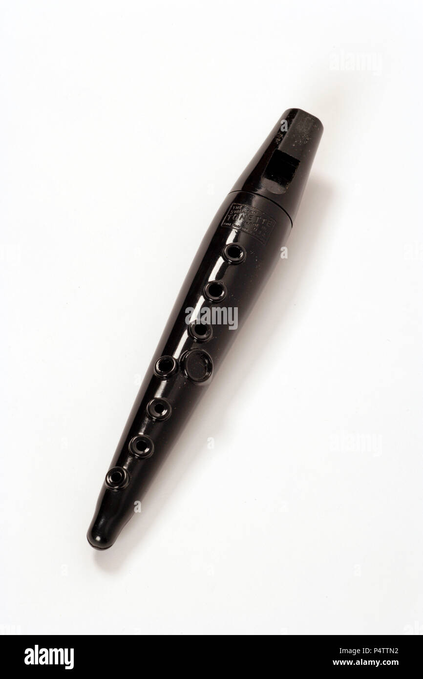 L 'Tonette Swanson", instrument à vent en plastique brevetés et faite à Chicago Banque D'Images