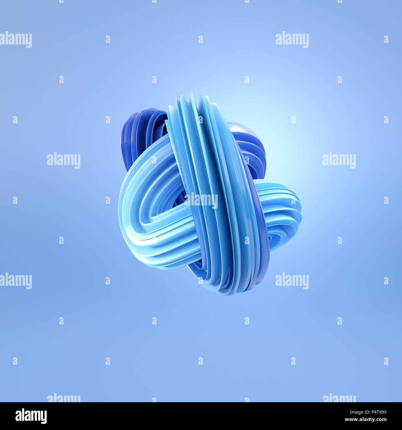 Abstract blue swirl, 3D Rendering Banque D'Images