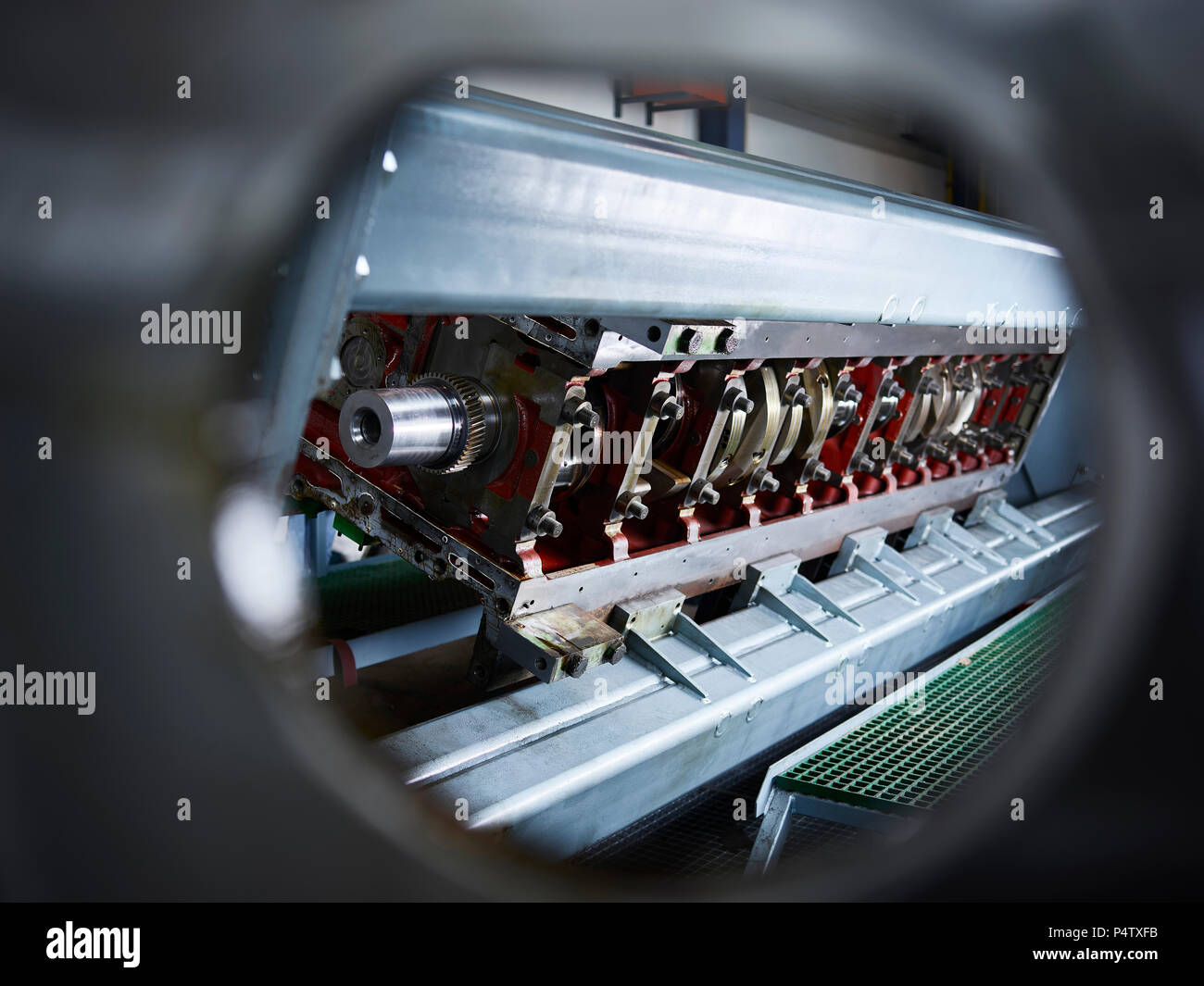 Bloc moteur sur cale Banque D'Images