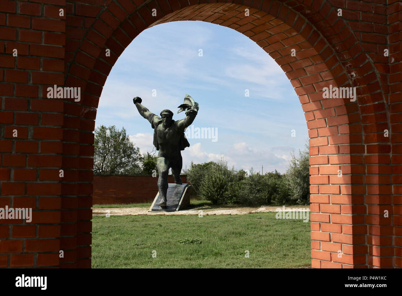 Memento Park est un musée en plein air situé à Budapest, Hongrie. Banque D'Images