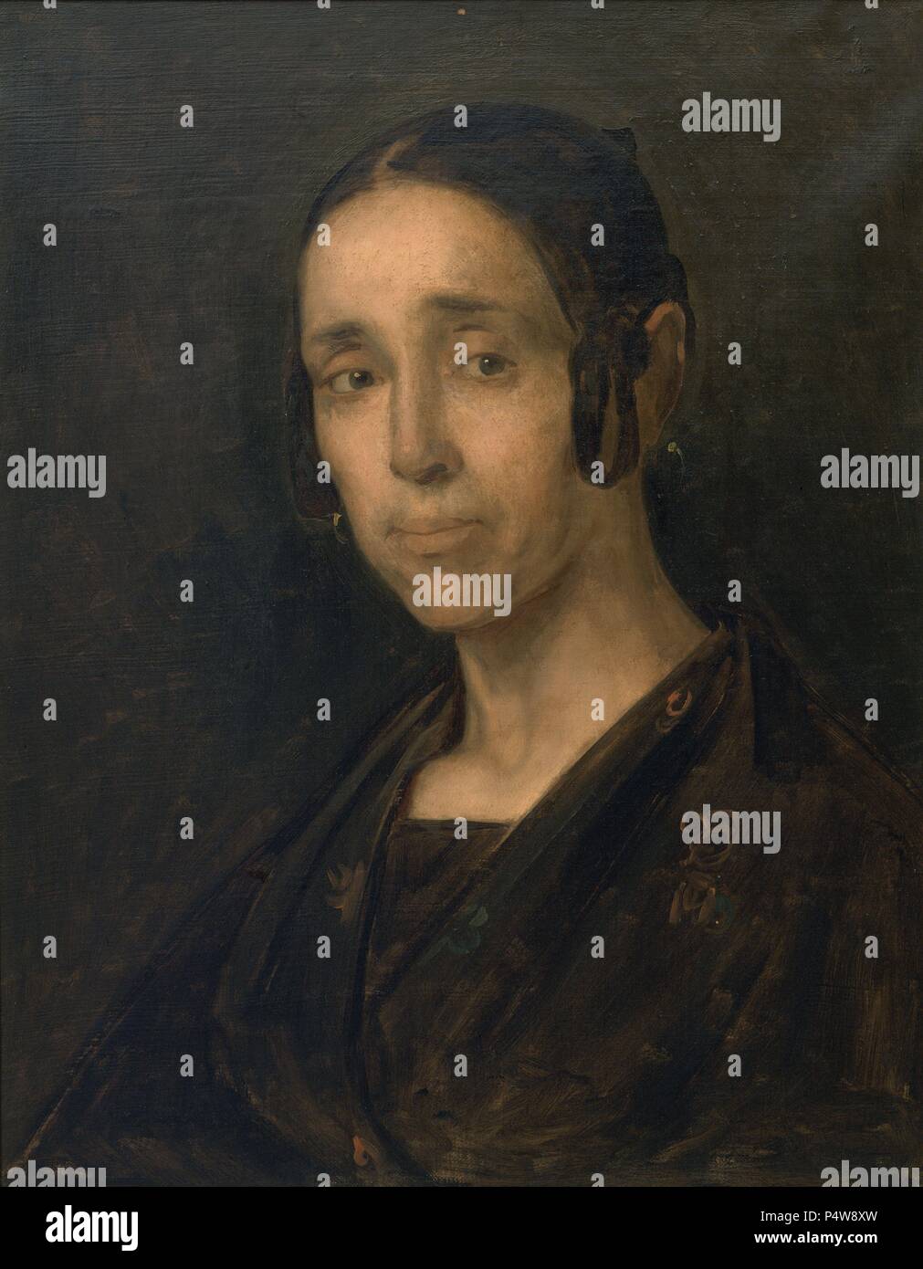 RETRATO FEMENINO - SIGLO XIX. Auteur : Alejandro Ferrant y Fischermans (1843-1917). Emplacement : FUNDACION RODRIGUEZ ACOSTA, Granada, Espagne. Banque D'Images