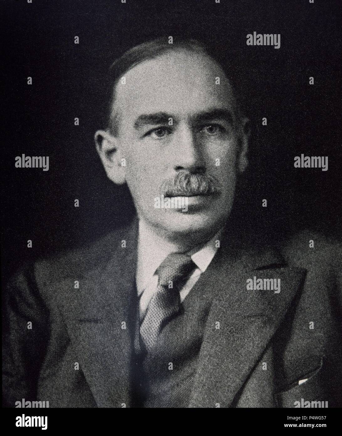 Portrait de John Maynard Keynes, économiste britannique et mathématicien. Banque D'Images