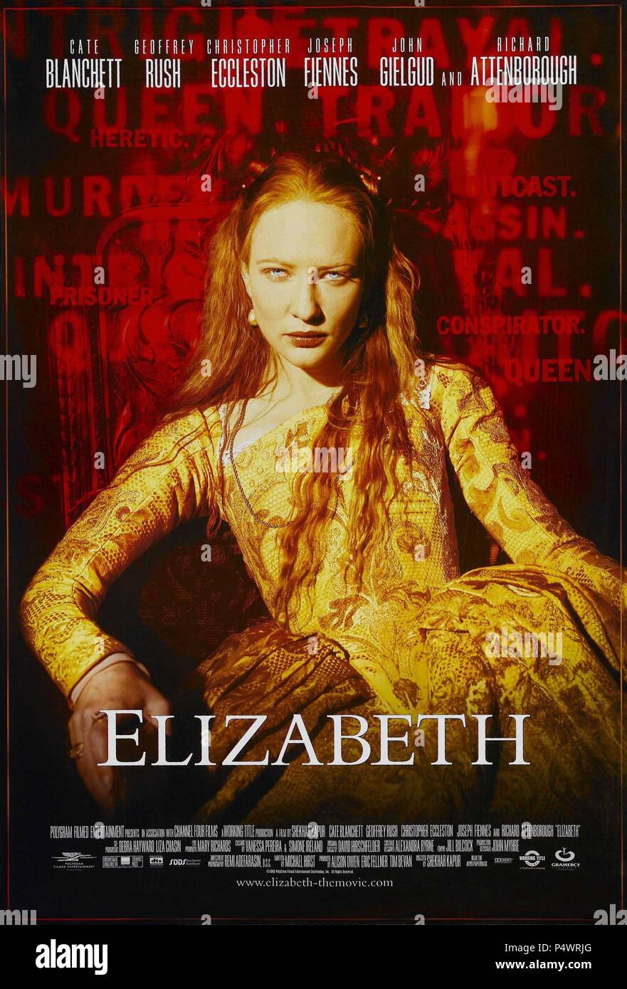 Titre original : ELIZABETH. Titre en anglais : ELIZABETH. SHEKHAR KAPUR, Réalisateur :. Année : 1998. Stars : Cate Blanchett. Credit : GRAMERCY PICTURES / Album Banque D'Images