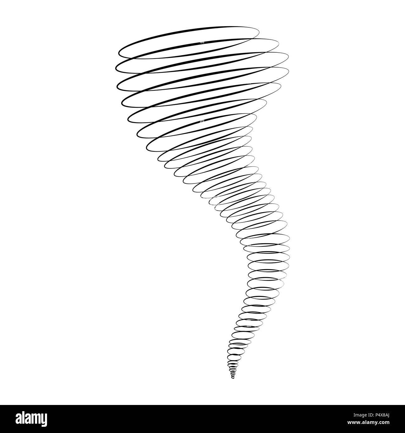 L'icône de tornade, ouragan, cyclone vector isolated on white design Illustration de Vecteur