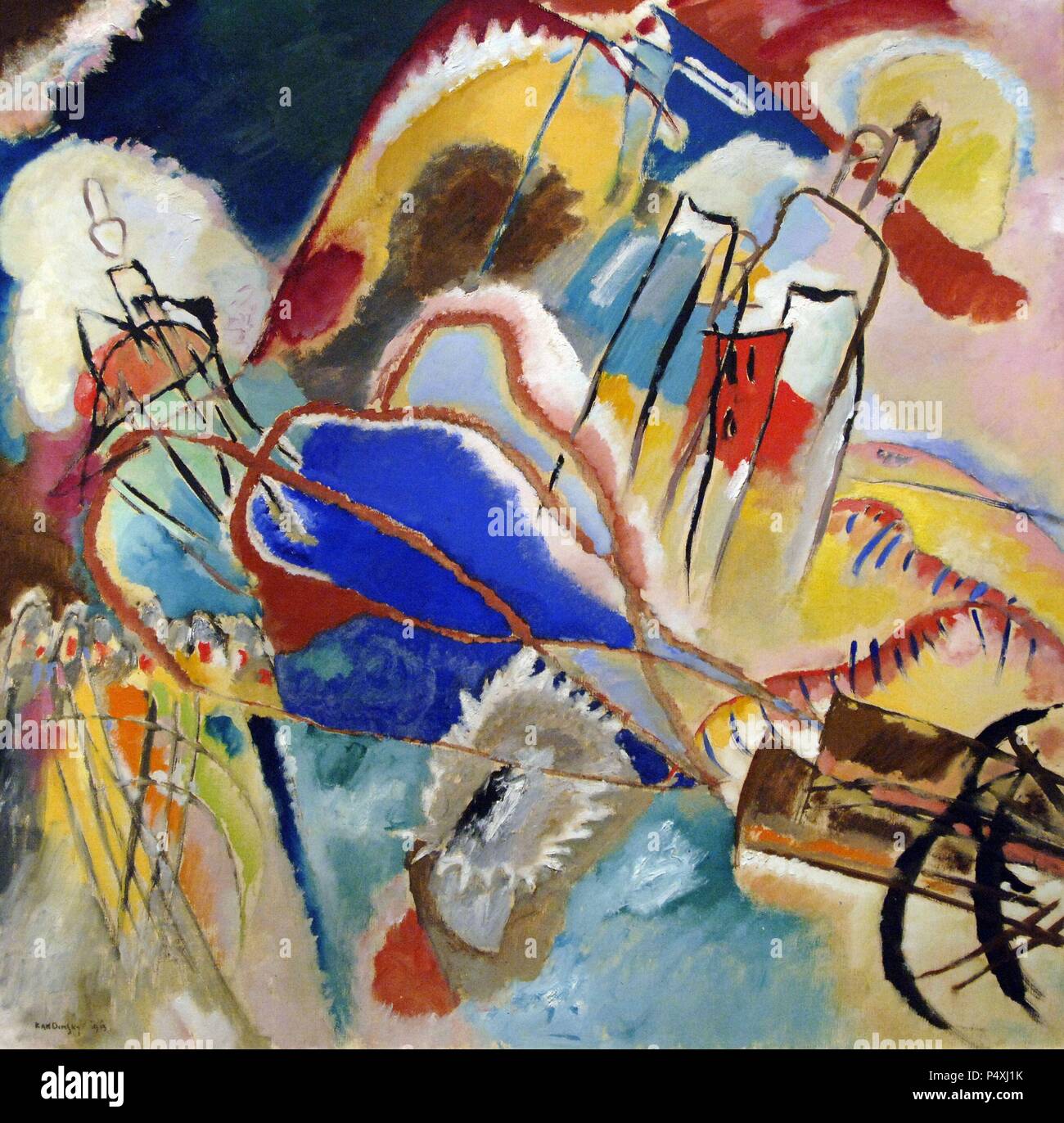 ARTE S. XX. RUSIA. KANDINSKY, Wassily (1866-1944). Pintor ruso. 'IMPROVISACION No 30 (gorges) ' (1913). Oleo sobre lienzo. Instituto de Arte de Chicago (The Art Institute of Chicago). CHICAGO. L'état de l'Illinois. Estados Unidos. Banque D'Images
