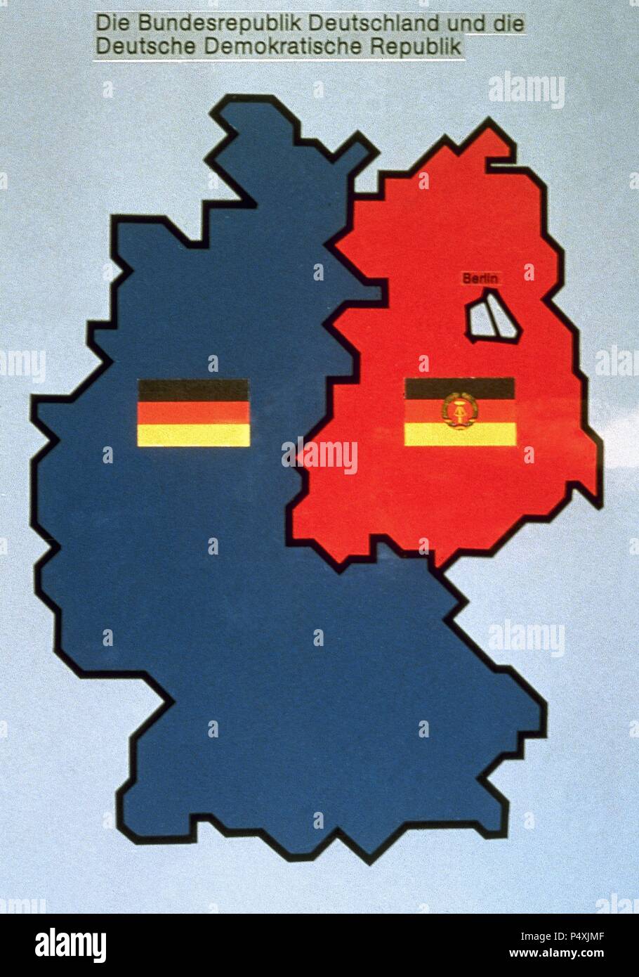 Histoire de l'Allemagne (1949-1990). Carte de la République 