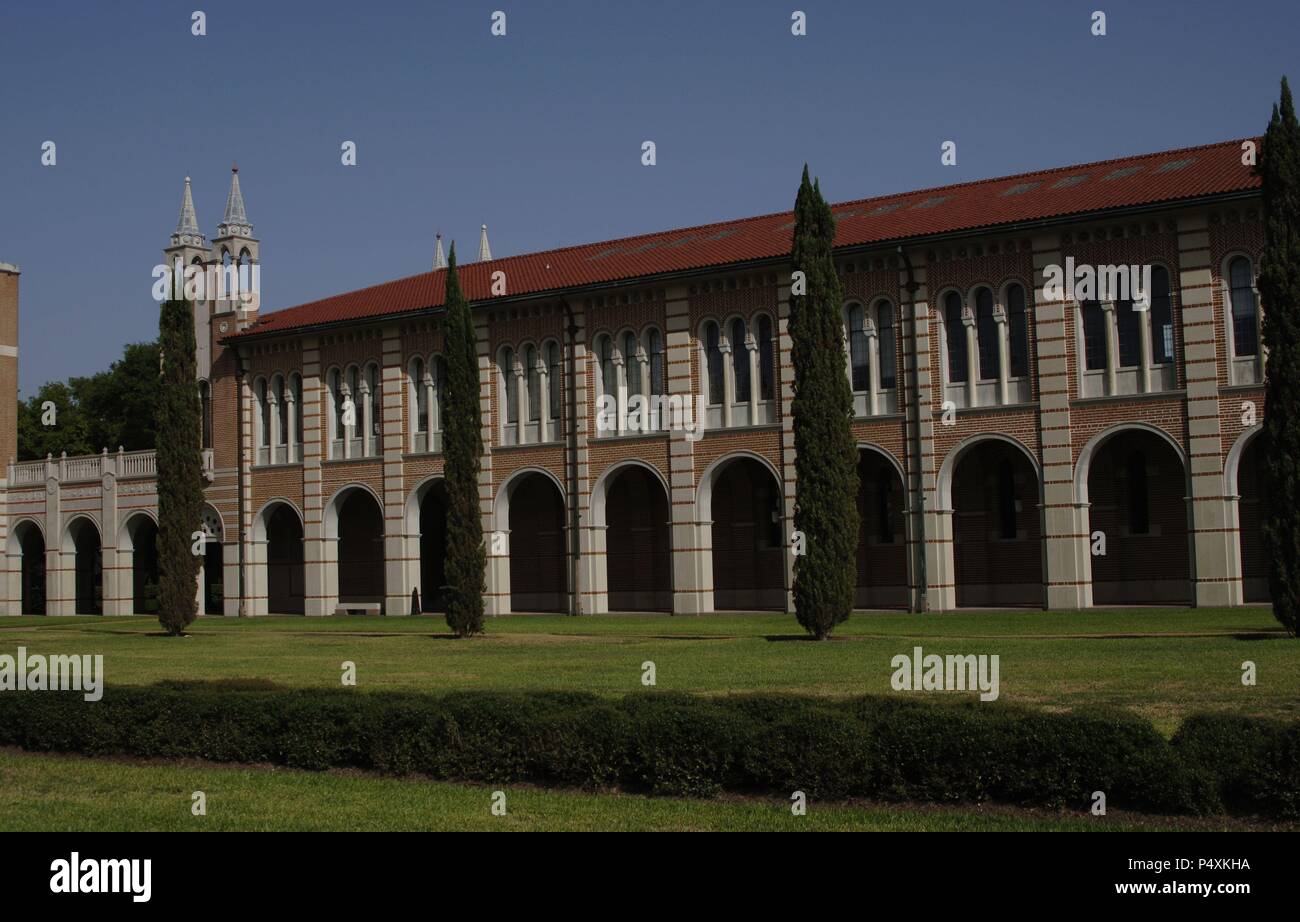 UNIVERSIDAD DE RIZ. Vista del'extérieur. HOUSTON. Estado de Texas. Estados Unidos. Banque D'Images