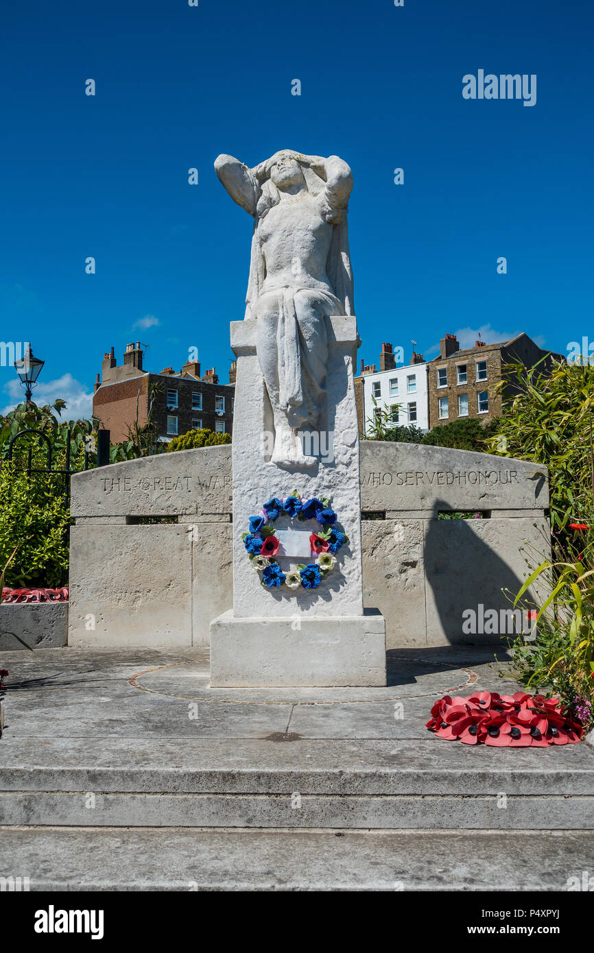 War Memorial,Madère,marche,Ramsgate Kent, Angleterre Banque D'Images