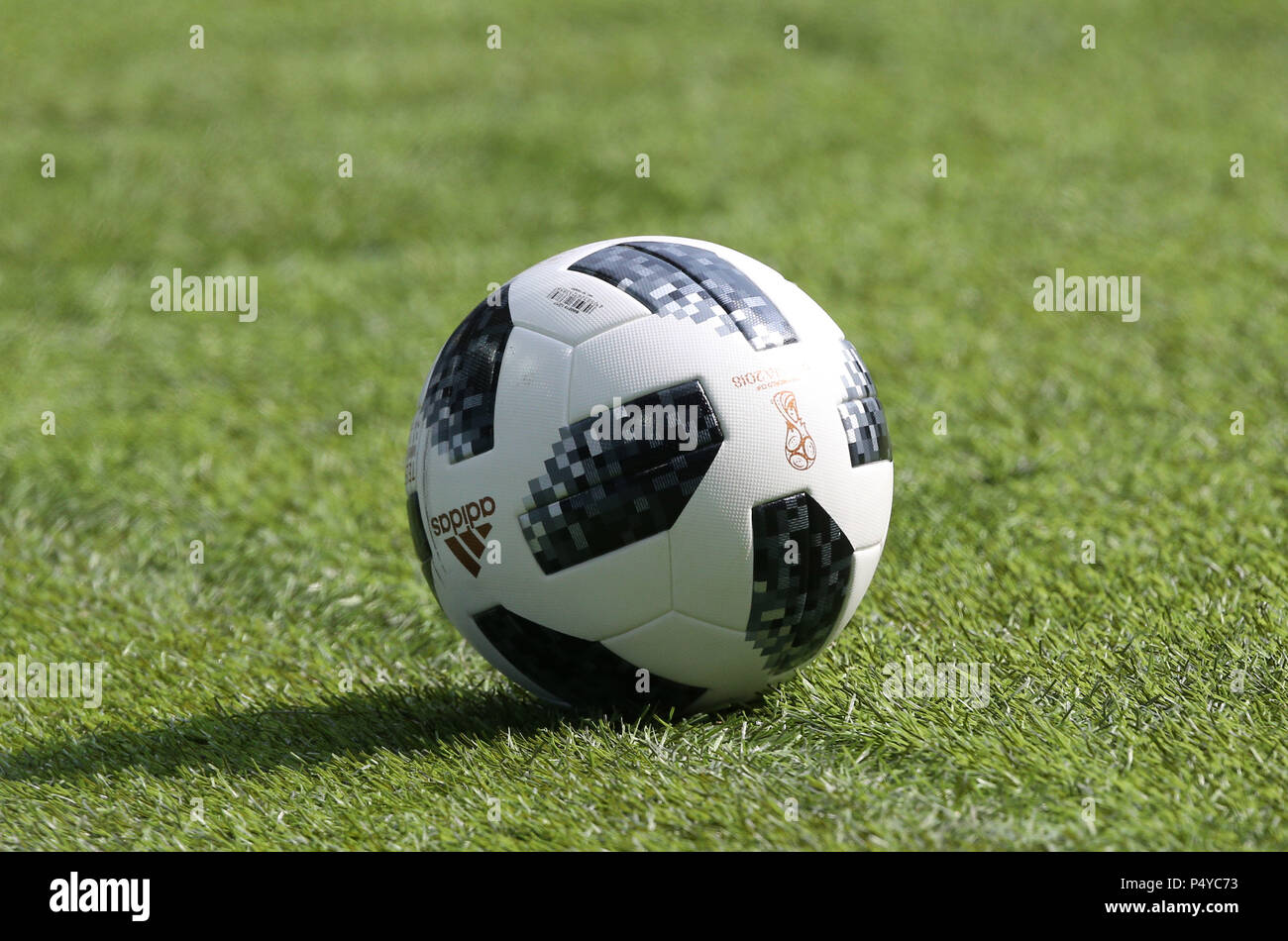 Moscou, le russe. 23 Juin, 2018. 23.06.2018. Moscou, Fédération de : ballon officiel de la Coupe du Monde de la Fifa, Russie 2018, Groupe C, match de football entre la Belgique V TUNISIE en stade SPARTAK Moscou en crédit : Stade agence photo indépendante/Alamy Live News Banque D'Images