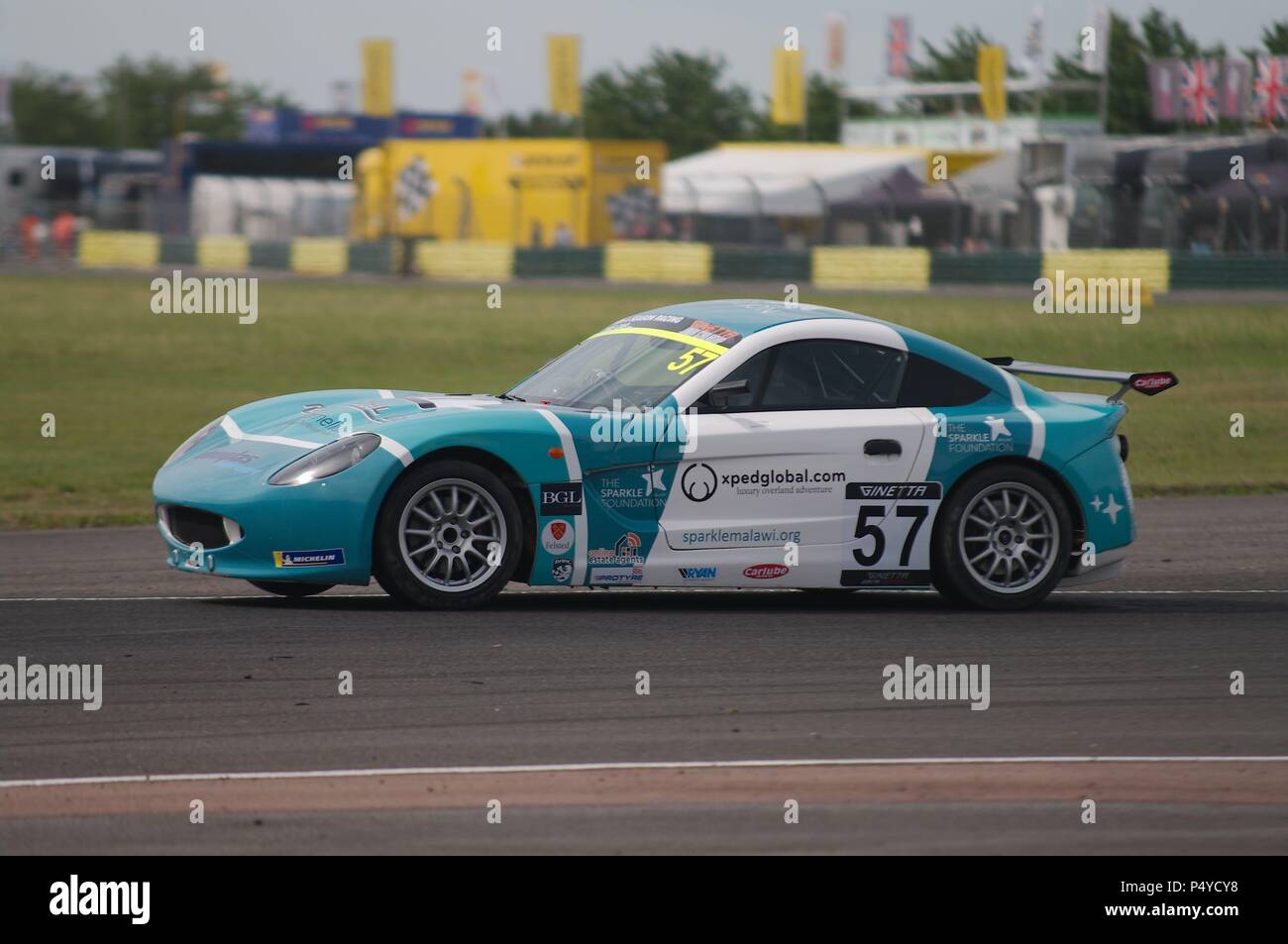 Dalton sur les tés, en Angleterre, 23 juin 2018. Dans la conduite de Gustav Burton séance de qualifications de la Ginetta Junior pour le Douglas Croft Motorsport Circuit. Crédit : Colin Edwards/Alamy Live News. Banque D'Images