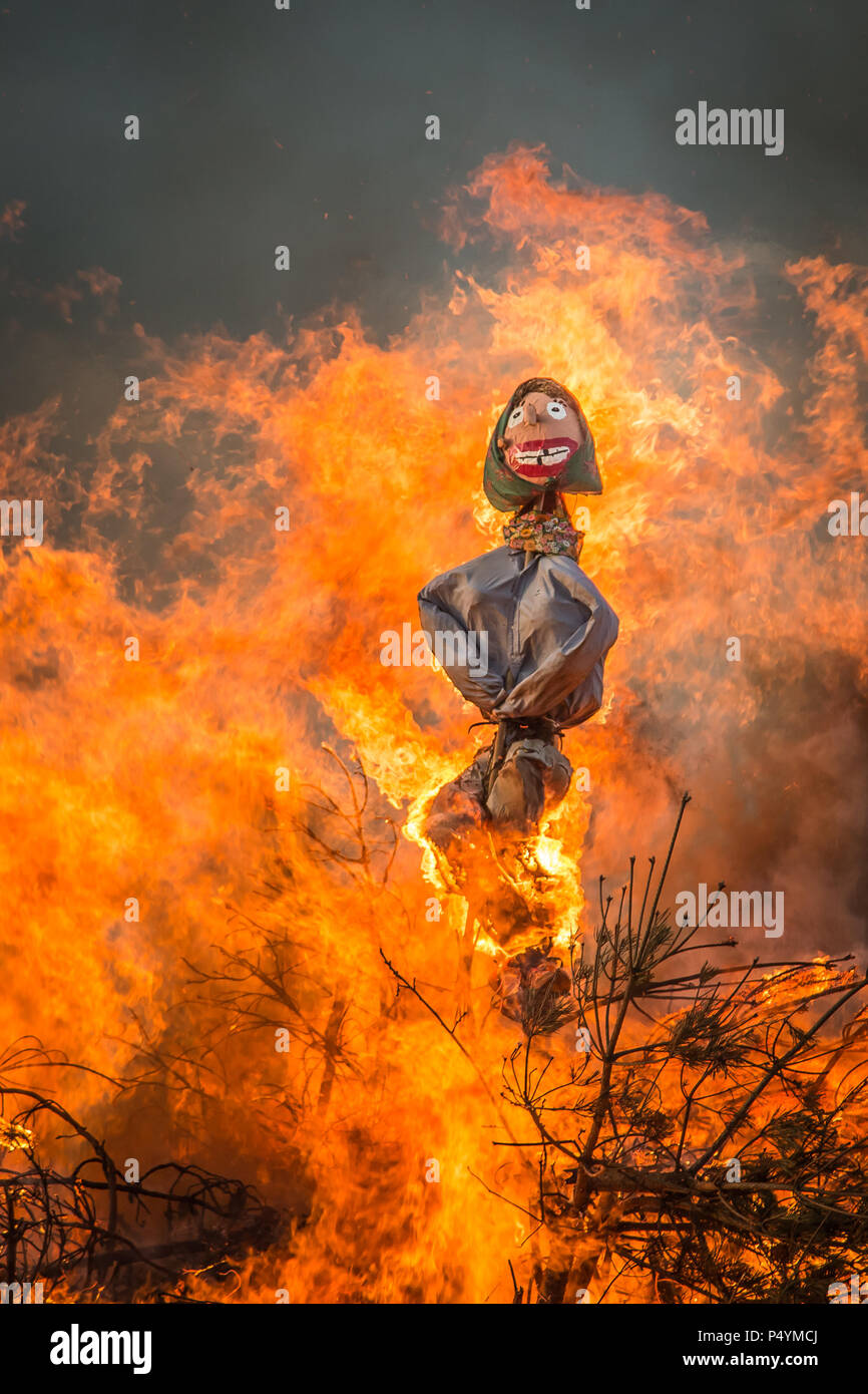 Skagen, Danemark. 23 juin 2018 célébration du solstice. à Skagen, Danemark Crédit : Stas Mandryka/Alamy Live News Banque D'Images