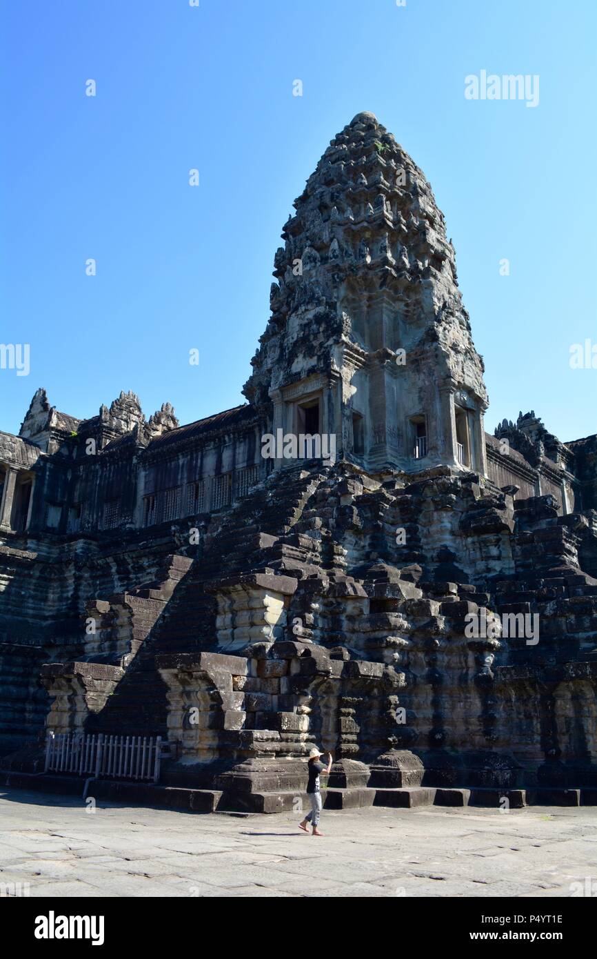 Angkor Wat, au Cambodge Banque D'Images