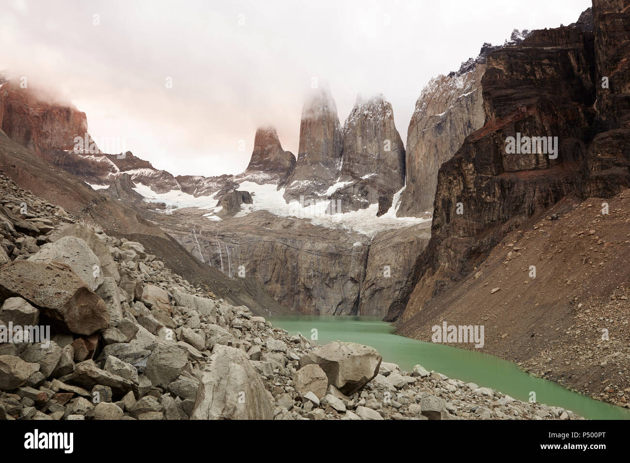 Le Chili, la Patagonie, le parc national de Torres del Paine Banque D'Images