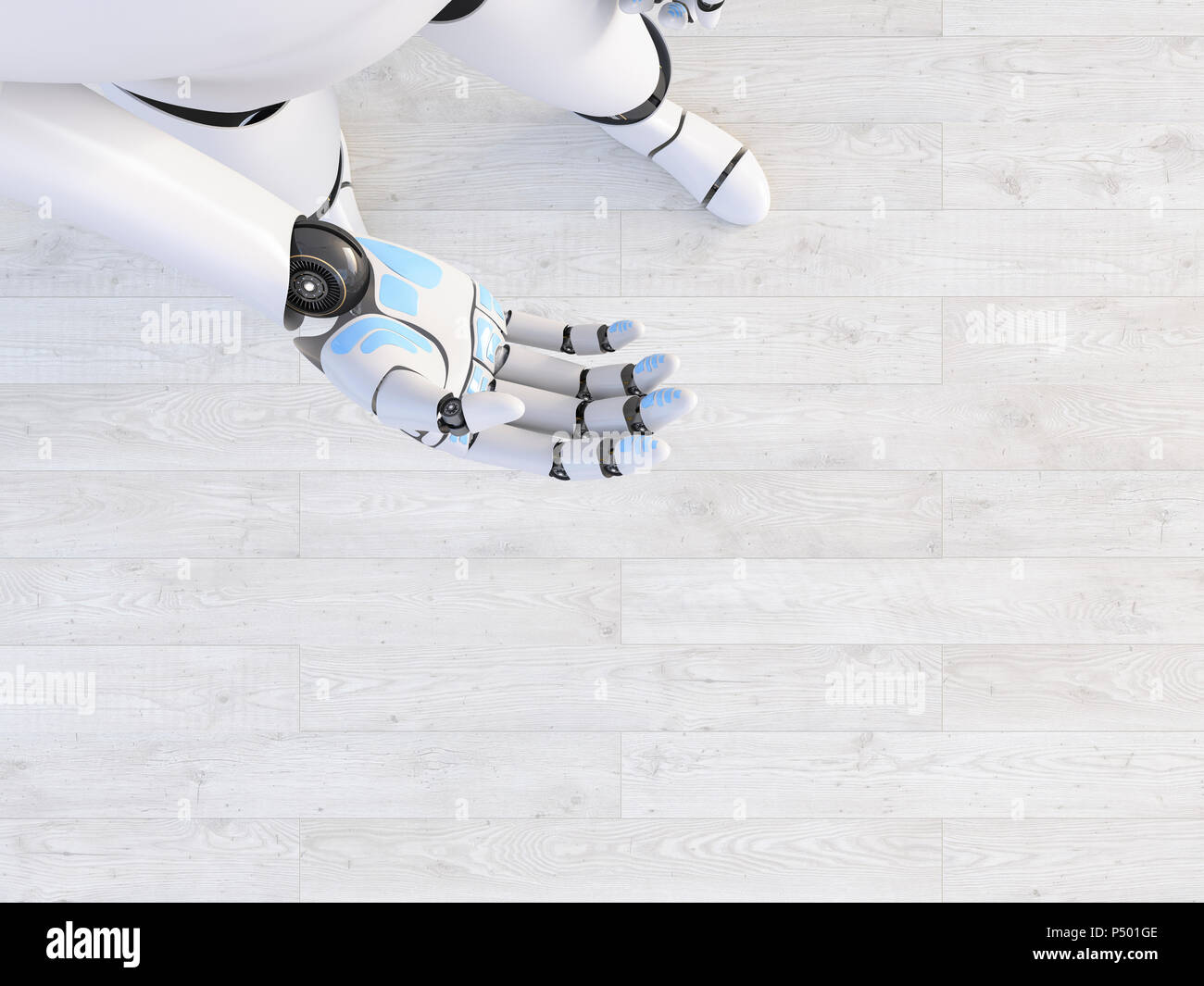 Main d'un robot, le rendu 3D Banque D'Images