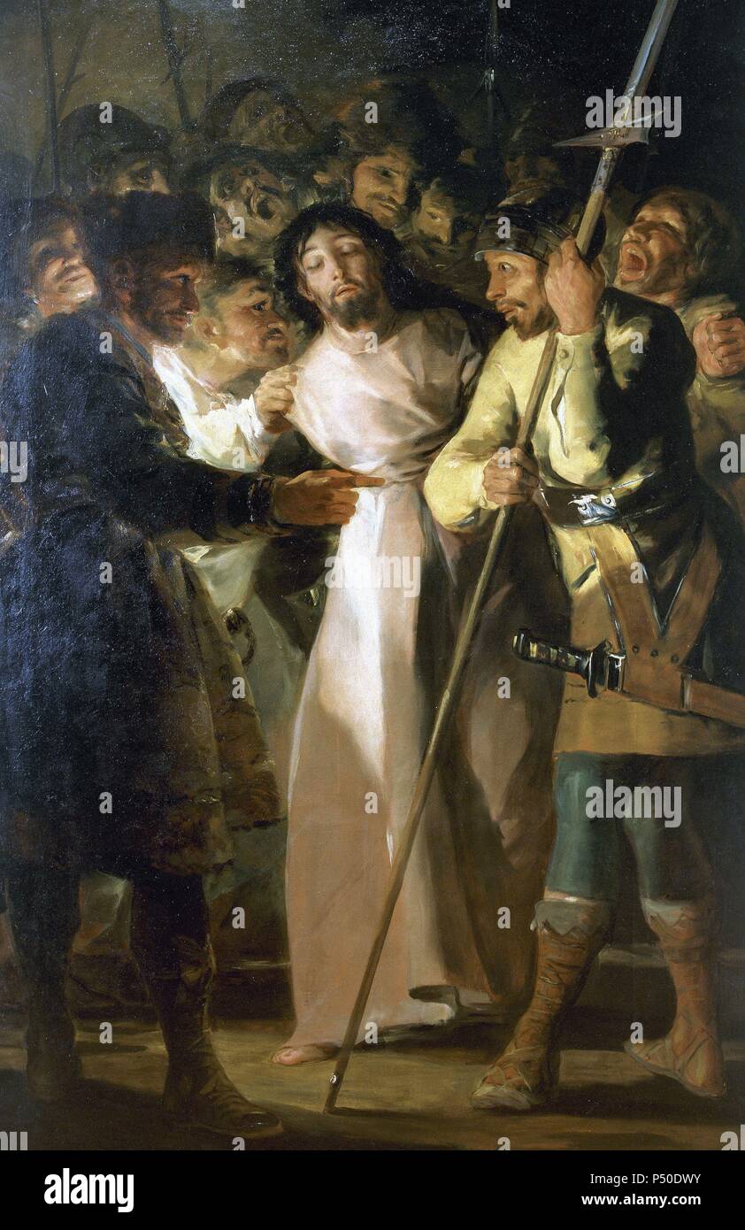Francisco de Goya (1746-1828). Peintre et graveur espagnol. En prenant du Christ. (1798). Huile sur toile. Cathédrale de Tolède. Castille-la manche. L'Espagne. Banque D'Images