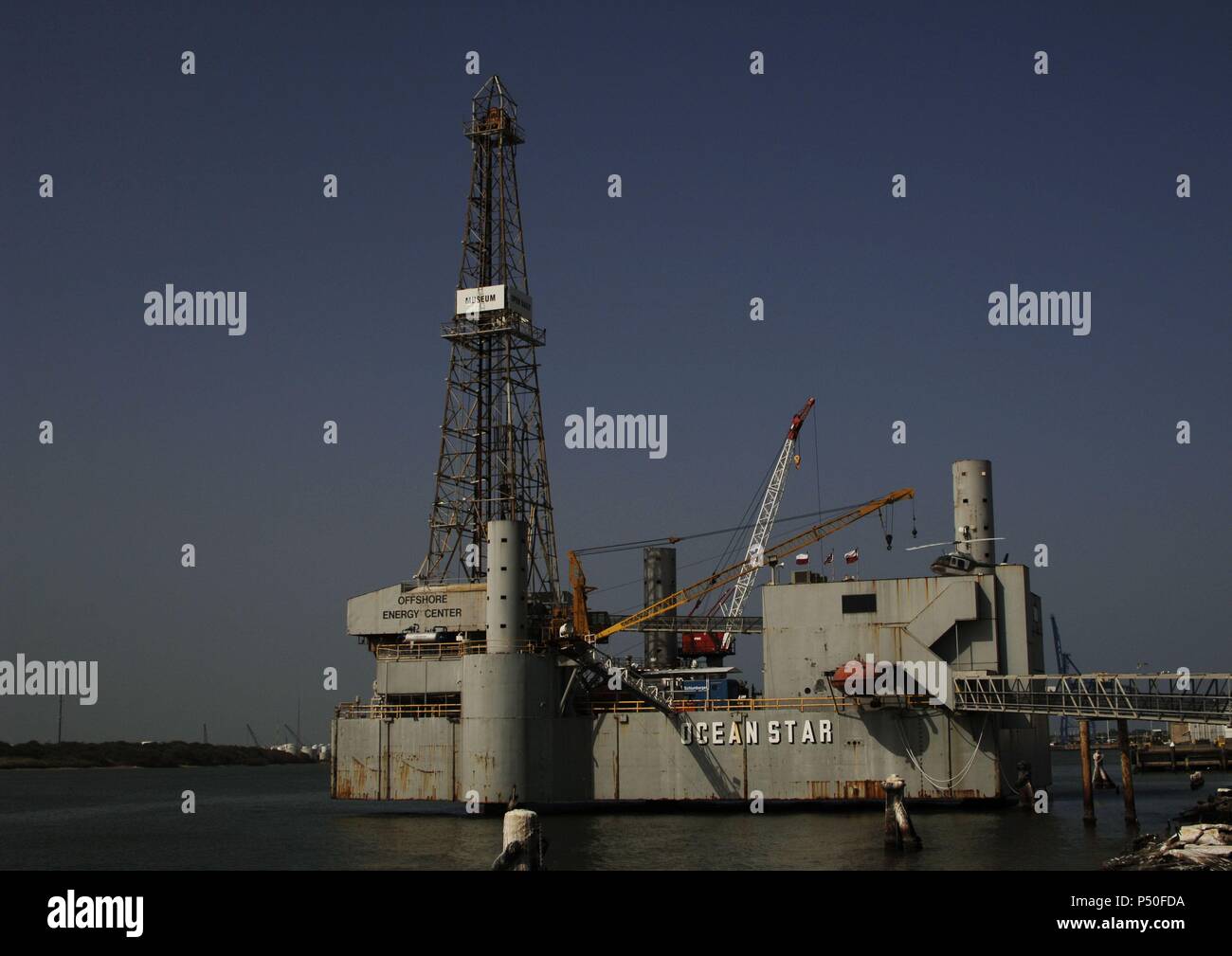 'OCEAN STAR LE FORAGE EN MER ET RIG MUSEUM'. Museo sobre la explotación petrolífera. L'île de Galveston. Estado de Texas. Estados Unidos. Banque D'Images