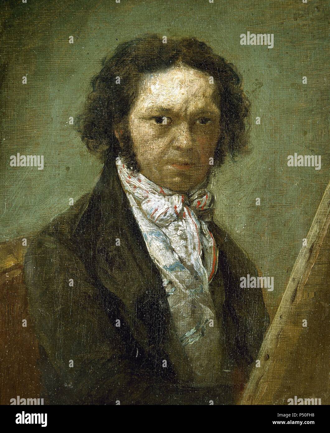 Francisco de Goya (1746-1828). Peintre romantique espagnol. L'auto-portrait. Collection privée. Madrid. L'Espagne. Banque D'Images