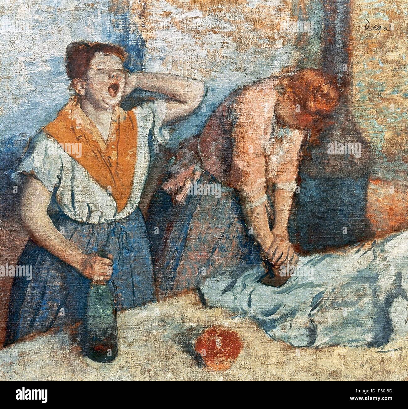 Edgar Degas (1834-1917). Peintre et sculpteur français. Les femmes planche (1884-1886). Musée d'Orsay. Paris. La France. Banque D'Images