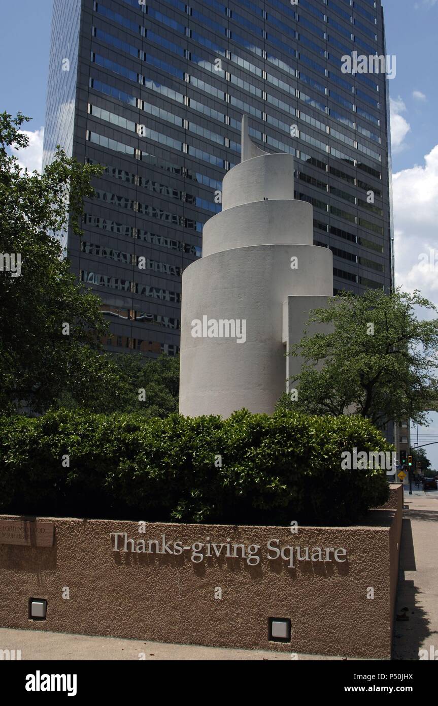 CAPILLA en forma de espiral en la PLAZA DE ACCIÓN DE GRACIAS (MERCI-DONNER SQUARE), en el centro de la ciudad. DALLAS. Estado de Texas. Estados Unidos. Banque D'Images