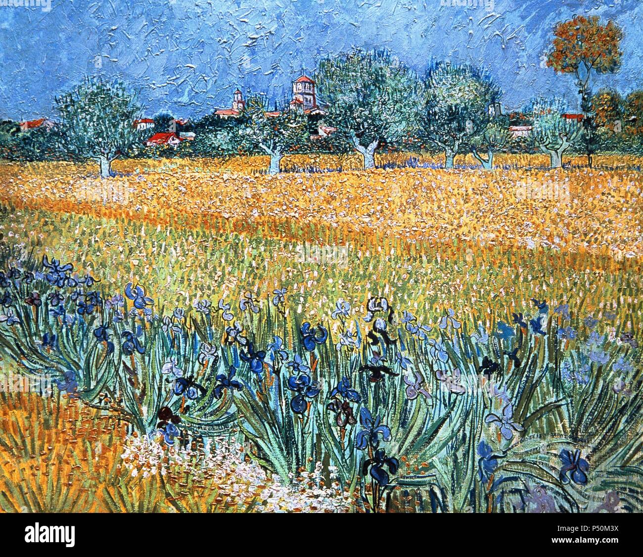 Vincent Van Gogh (1853-1890). Peintre hollandais. Domaine de fleurs près d'Arles. 1888. Musée Van Gogh. Amsterdam. La Hollande. Banque D'Images