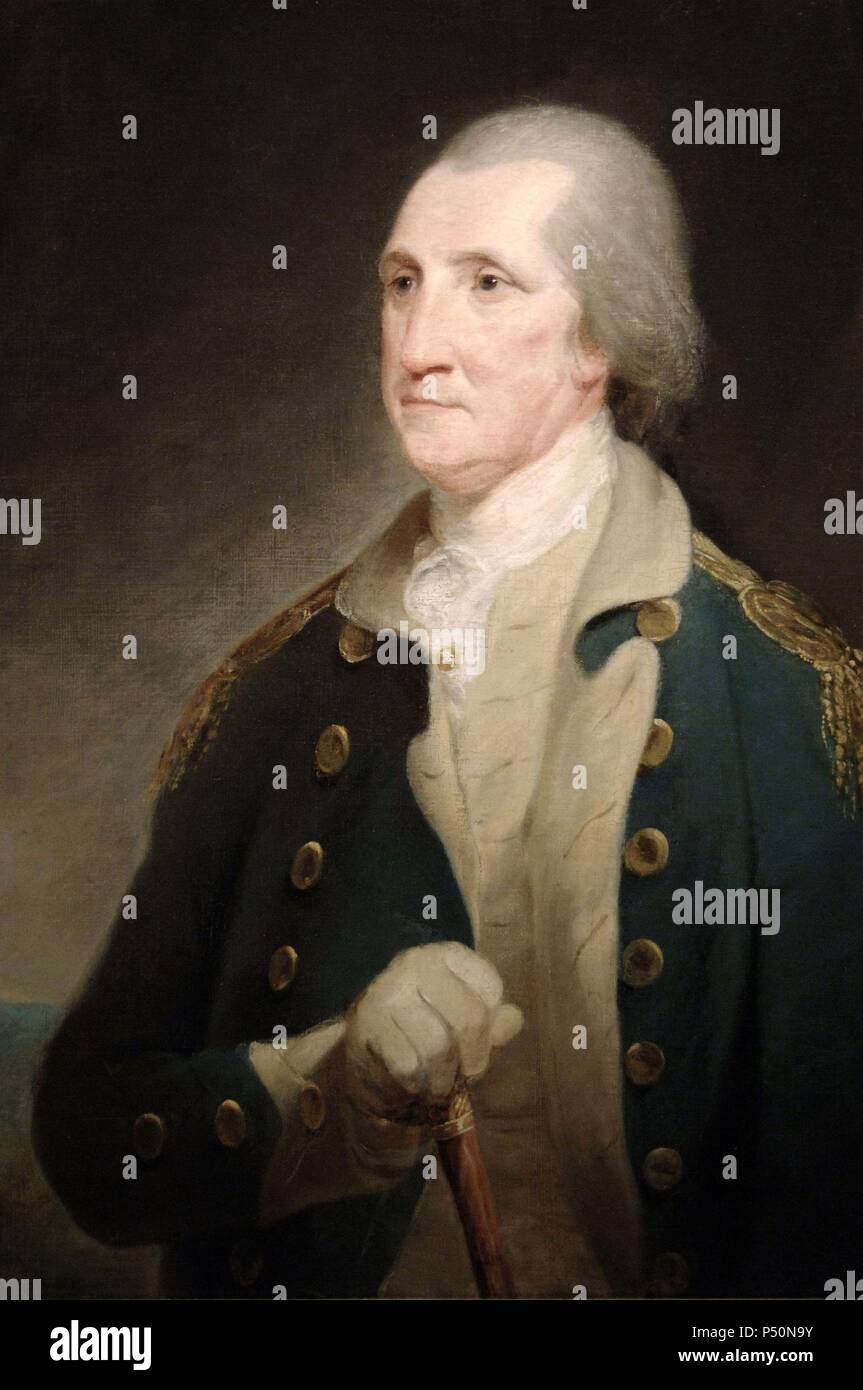 George Washington (1732-1799). Premier Président des États-Unis (1789-1797). Portrait (1785) par Robert Edge pin (1730-1788). National Portrait Gallery. Washington D.C. United States. Banque D'Images