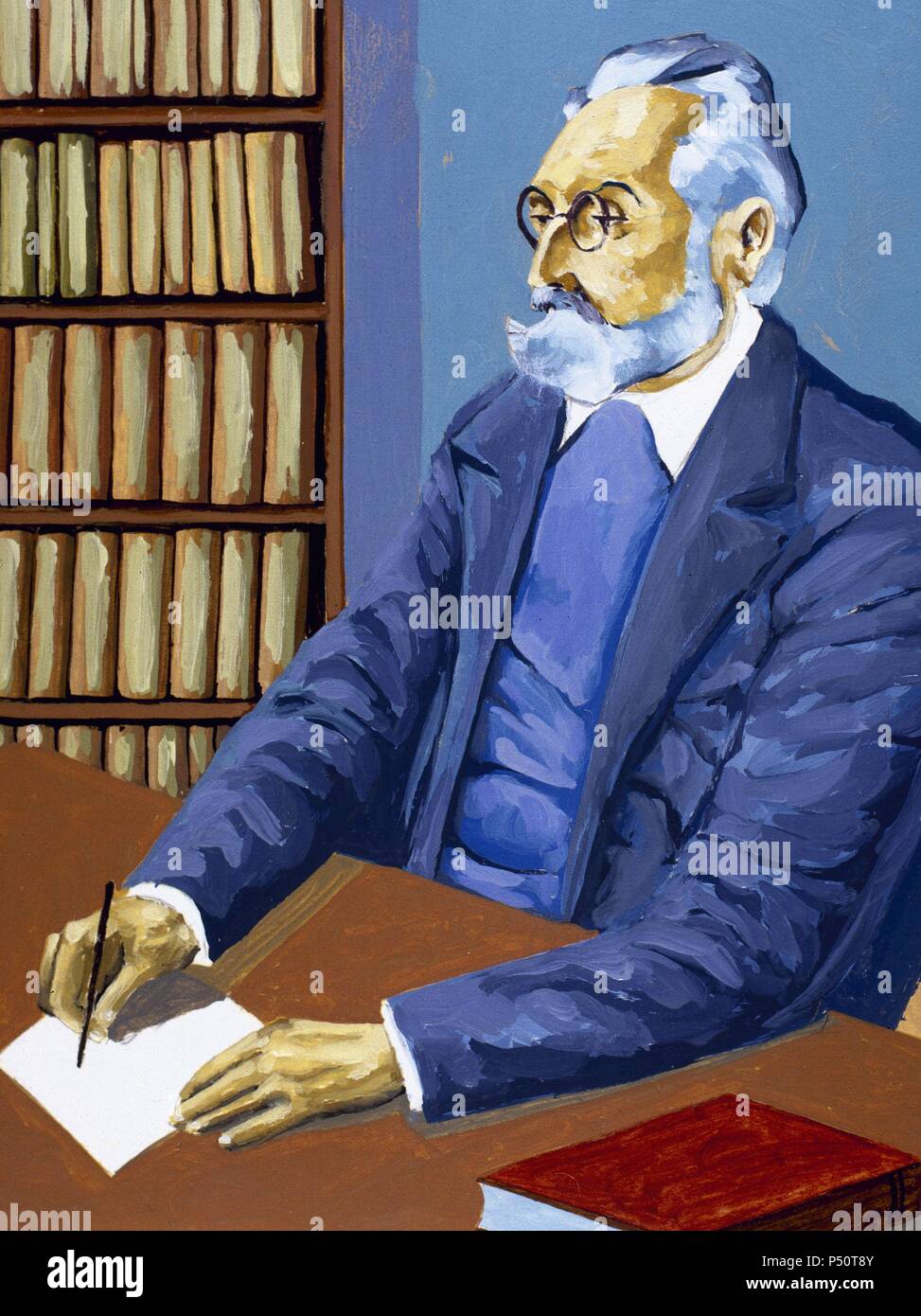 Miguel de Unamuno (1864-1936). L'espagnol d'essayiste, romancier, poète, dramaturge et philosophe. Banque D'Images